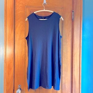 J.Jill blue Wearever longline, sleeveless ribbed tunic SZ XL